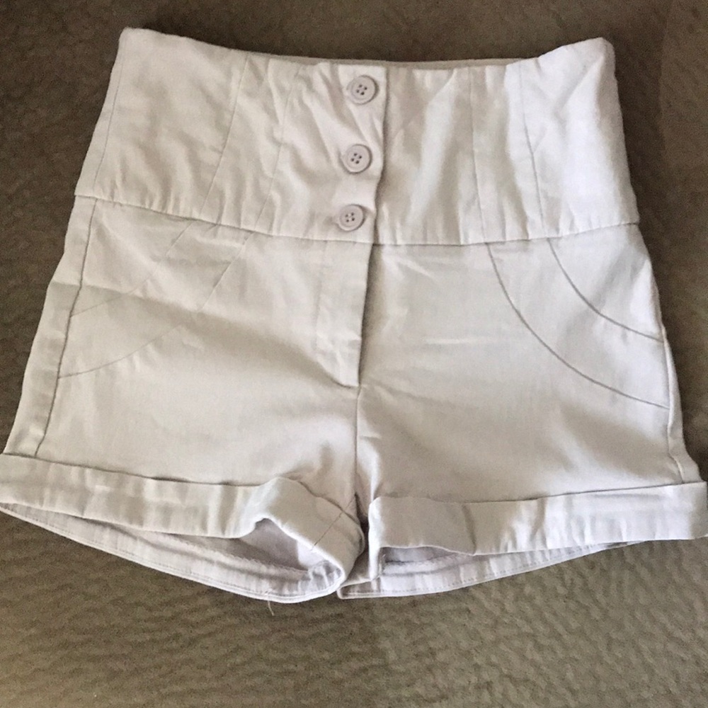 PAPAYA ~ High waisted “dress” khaki shorts